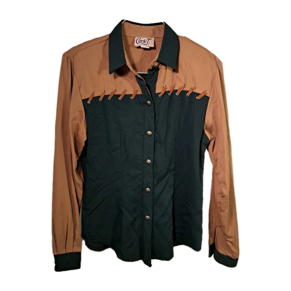 Vintage Circle T By Marily Lenox Rodeo Cowgirl Southwestern Womens Shirt Size S